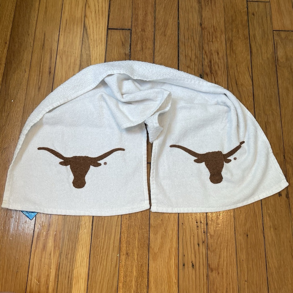 Texas Longhorns Game Rally Towel White Burnt Orange Cotton